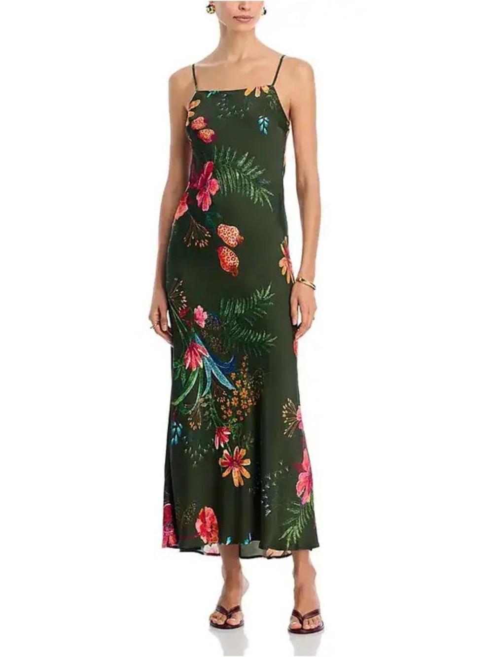 FARM RIO green Leopard Flowers Dress - Picture 2 of 14